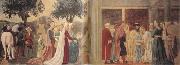 Piero della Francesca The Discovery of the Wood of the True Cross and The Meeting of Solomon and the Queen of Sheba (mk08) oil painting artist
